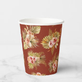Tropisches Vintages Brautparty Pappbecher (Rückseite)