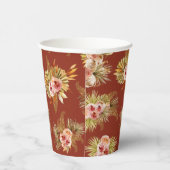 Tropisches Vintages Brautparty Pappbecher (Rechts)