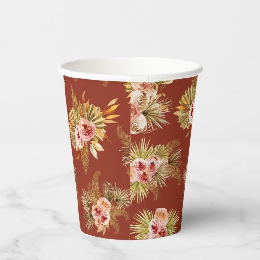 Tropisches Vintages Brautparty Pappbecher (Rechts)