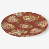 Tropisches Vintages Brautparty Pappteller (Schrägansicht)