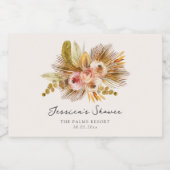 Tropisches Vintages Brautparty Schaumweinetikett (Einzelnes Label)