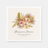 Tropisches Vintages Brautparty Serviette (Vorderseite)
