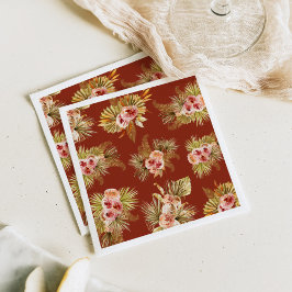 Tropisches Vintages Brautparty Serviette