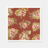 Tropisches Vintages Brautparty Serviette (Vorderseite)