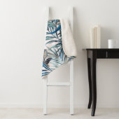 Tropisches, Vintages Muster mit Palme  Sherpadecke (Beispiel)