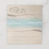 Tropisches Vintages Strandbad Platzkarte (Außenseite Aufgefaltet)