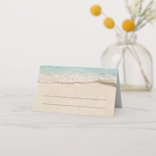 Tropisches Vintages Strandbad Platzkarte (Vorderseite)