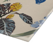 Tropisches Vintages Wildmuster mit Vogel. Schneidebrett (Ecke)