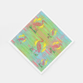 Tropisches Vogelpapier Napkin Serviette (Ecke)