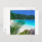 Tropisches Wasser auf den Seychellen Postkarte (Vorne/Hinten)