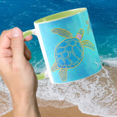 Tropisches Wasser Küstenmeer Schildkröte Aqua Kaffeetasse