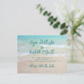 Tropisches Wasser Moderne Save the Date Hochzeitsk (Stehend Vorderseite)