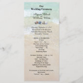 Tropisches Wasser Muscheln große Hochzeitsprogramm Programm (Vorderseite)