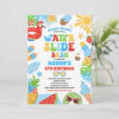 Tropisches Wasser - Sommergeburtstag Einladung (Stehend Vorderseite)