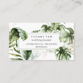 Tropisches Wasser Treni Elegant Moderner Chic Visitenkarte (Rückseite)