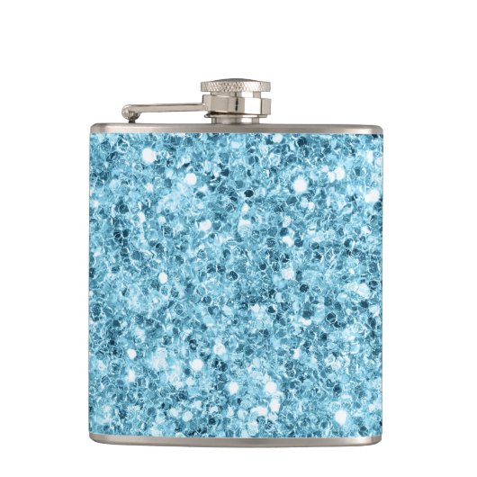 Tropisches Wasser Vinyl-Wrapped Flask Flachmann (Vorderseite)