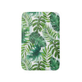 Tropisches Wasserfarben Monstera & Palme Tree Blät Badematte (Vorderseite Vertikal)