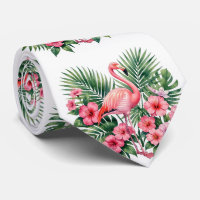 Tropisches Wasserfarben-Pink-Flamingo-Blumen-Hawai