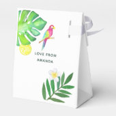 Tropisches Wasserfarben Sommer-Party Geschenkschachtel (Rückseite)