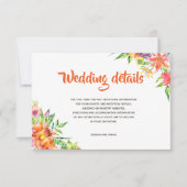 Tropisches Wasserfarben Sommerhochzeitkarte Einladung (Vorderseite)