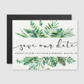 Tropisches Wasserfarbenfolien rette unser Datum V1 Magnetkarte (Vorne/Hinten)