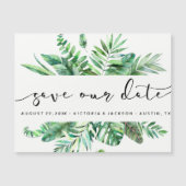 Tropisches Wasserfarbenfolien rette unser Datum V1 Magnetkarte (Vorderseite)