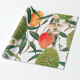 tropisches Wasserfarbenmuster, duranische Früchte, Geschenkpapier