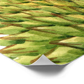 tropisches Wasserfarbenmuster, duranische Früchte, Poster (Ecke)