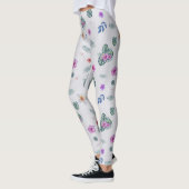 tropisches Wasserfarbenmuster Leggings (Links)