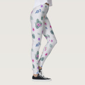tropisches Wasserfarbenmuster Leggings (Rechts)