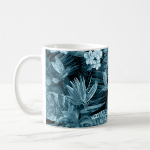 Tropisches Wasserfarbenparadies: Dschungelblüte Kaffeetasse