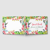 Tropisches Wasserfarbenparadies Hochzeit Gästebuch (Voll)