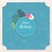 Tropisches Wasserfarbmuster dank Aquamarinem ID577 Untersetzer (Vorderseite)