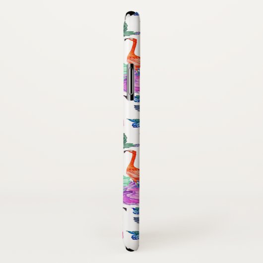 Tropisches Wasserfarbmuster| Monogramm Case-Mate iPhone Hülle (Hinten/Rechts)