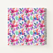 Tropisches Wasserfarbmuster Notizbuch (Rückseite)