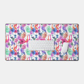 Tropisches Wasserfarbmuster Schreibtischunterlage (Tastatur & Maus)