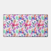 Tropisches Wasserfarbmuster Schreibtischunterlage (Vorderseite)