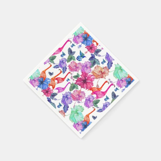 Tropisches Wasserfarbmuster Serviette (Ecke)