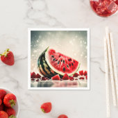 Tropisches Wassermelon Serviette (Beispiel)