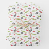 Tropisches Wassermelone-Muster Geschenkpapier Set (Beispiel)