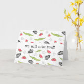 Tropisches Wassermelone-Muster Karte (Gelbe Blume)