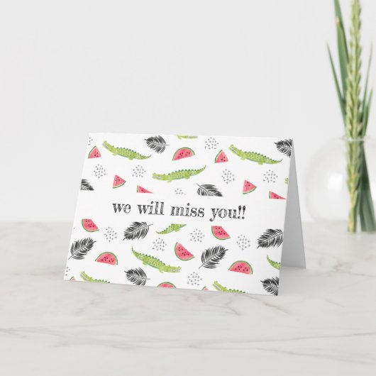 Tropisches Wassermelone-Muster Karte (Vorderseite)