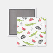 Tropisches Wassermelone-Muster Magnet (Vorderseite/Rückseite)