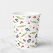 Tropisches Wassermelone-Muster Pappbecher (Vorderseite)