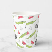Tropisches Wassermelone-Muster Pappbecher (Rechts)