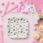 Tropisches Wassermelone-Muster Pappteller (Party)