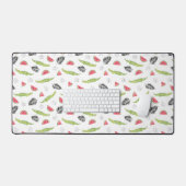 Tropisches Wassermelone-Muster Schreibtischunterlage (Tastatur & Maus)