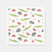 Tropisches Wassermelone-Muster Serviette (Vorderseite)