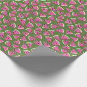 Tropisches Wassermelone Sommermuster Geschenkpapier (Ecke)