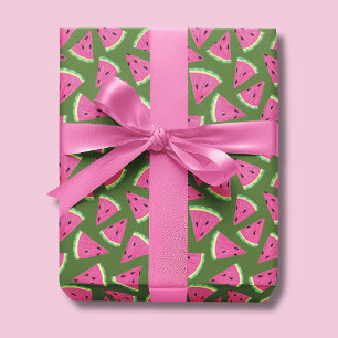Tropisches Wassermelone Sommermuster Geschenkpapier